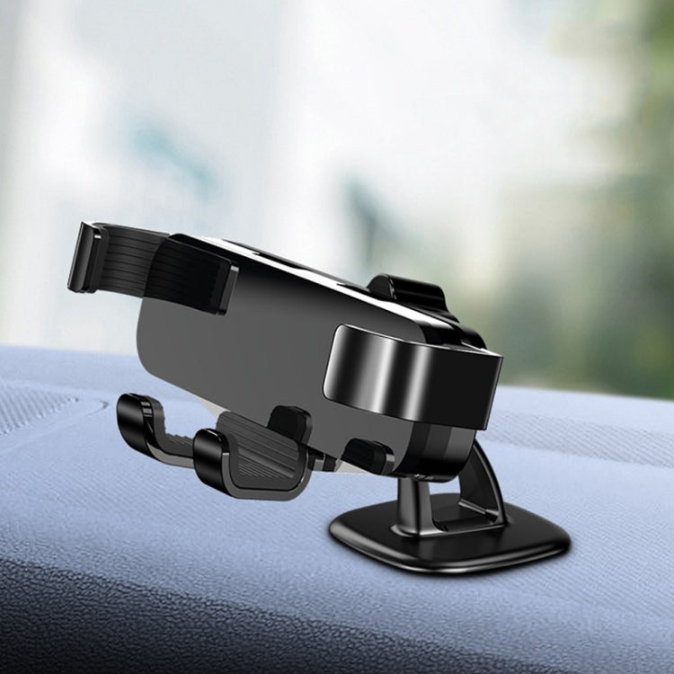 650 Vehicle-mounted Mobile Phone Gravity Bracket Air Outlet Navigation Holder, Color:Paste Black - In Car by buy2fix | Online Shopping UK | buy2fix