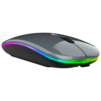 3 Keys RGB Backlit Silent Bluetooth Wireless Dual Mode Mouse (Grey) - Wireless Mice by buy2fix | Online Shopping UK | buy2fix