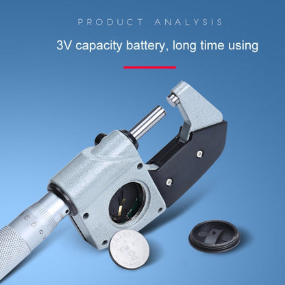 Digital Display Outer Diameter Micrometer 0.001mm High Precision Electronic Spiral Micrometer Thickness Gauge, Model:0-25mm - Consumer Electronics by buy2fix | Online Shopping UK | buy2fix