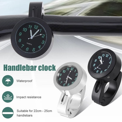 Motorcycle Bike Modified Handlebar Clock Watch(White) - In Car by buy2fix | Online Shopping UK | buy2fix