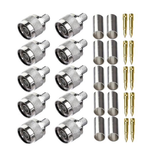 10pcs NJ-5 For LMR300/5D-FB N Type Plug Connector Low Loss RF Coaxial Connector -  by buy2fix | Online Shopping UK | buy2fix