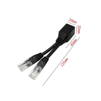 2 Sets RJ45 Network Signal Splitter Upoe Separation Cable, Style:U-03 2 Crystal Heads + 2 Female - Lan Cable and Tools by buy2fix | Online Shopping UK | buy2fix