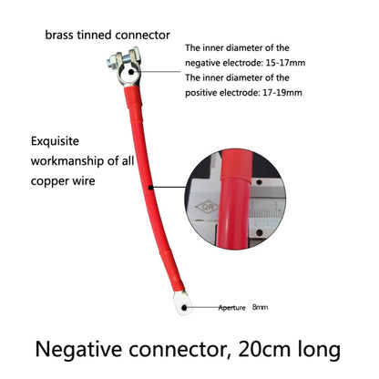 GSA-001 Car Ground Wire Battery Pile Head  Extension Cord Battery Connection Line 20cm(Negative) - Booster Cable & Clip by buy2fix | Online Shopping UK | buy2fix