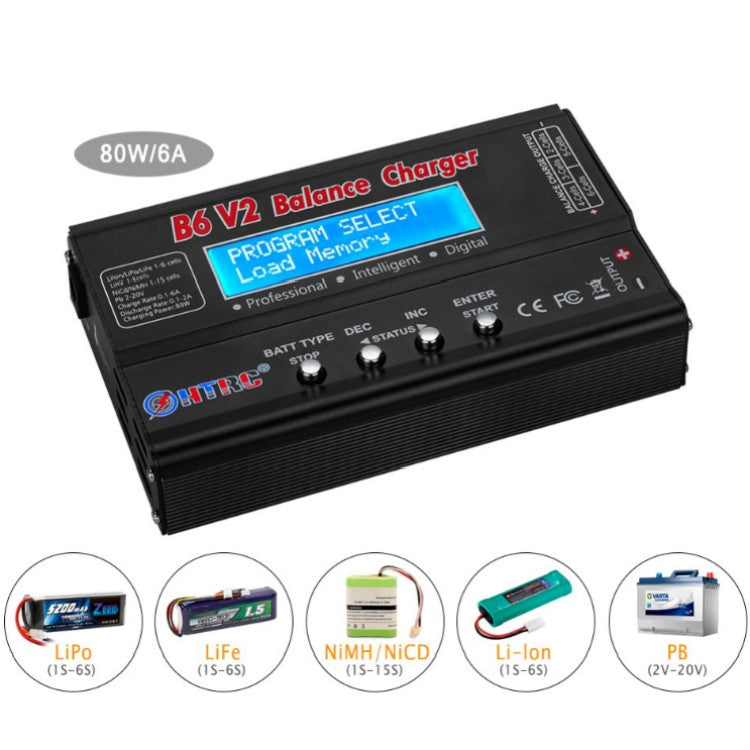 HTRC B6 V2 Balance Charger Intelligent Model Airplane Lithium Battery Charger, US Plug - Toys & Hobbies by HTRC | Online Shopping UK | buy2fix