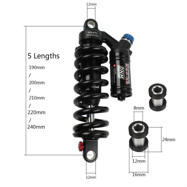 DNM RCP2S Mountain Bike Oil Spring Rear Shock Absorber Soft Tail Frame Rear Bladder, Size:190mm(With 24mm Bushing) - Others by DNM | Online Shopping UK | buy2fix