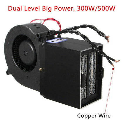 Car Heater Electric Heater Defroster Double PTC12V 150-350W - Heating & Fans by buy2fix | Online Shopping UK | buy2fix