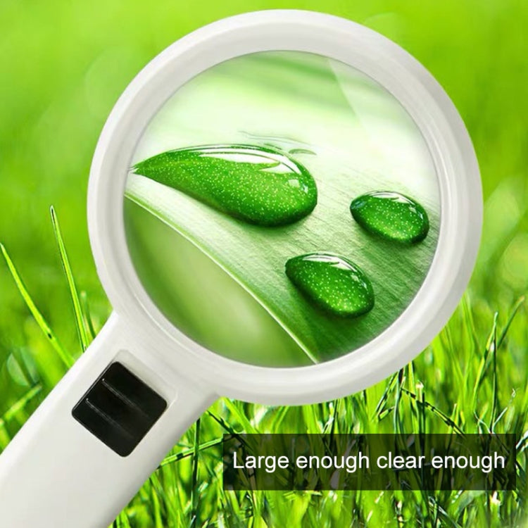 Handheld High-definition Lens with LED Light Reading and Maintenance Magnifying Glass for the Elderly, Style:95mm 10 Times - Consumer Electronics by buy2fix | Online Shopping UK | buy2fix