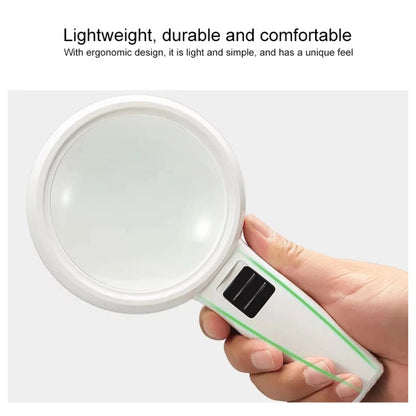 Handheld High-definition Lens with LED Light Reading and Maintenance Magnifying Glass for the Elderly, Style:95mm 10 Times - Consumer Electronics by buy2fix | Online Shopping UK | buy2fix