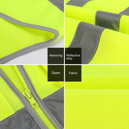 Multi-pockets Safety Vest Reflective Workwear Clothing, Size:XXL-Chest 130cm(Orange) - Reflective Safety Clothing by buy2fix | Online Shopping UK | buy2fix