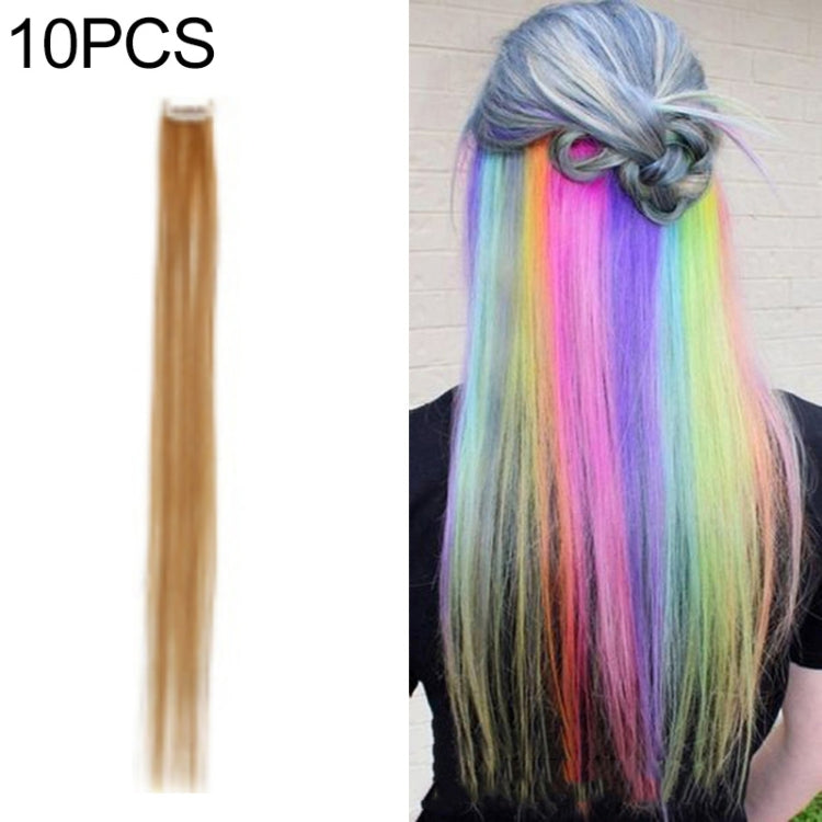 10 PCS Chemical Fiber Wig One-Step Gradient Color Single Card Wig, Stretched Length:24inches(53#) - Wigs by Alileader | Online Shopping UK | buy2fix