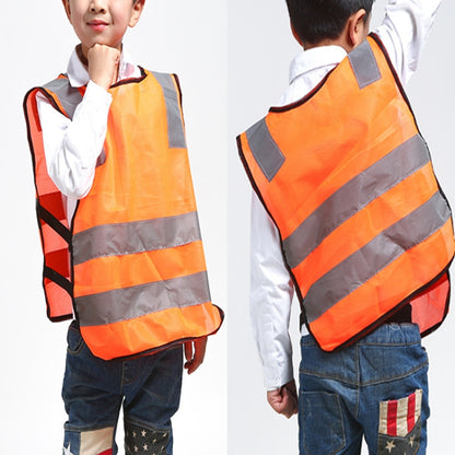 Safety Kids Reflective Stripes Clothing Children Reflective Vest(Orange) - Reflective Safety Clothing by buy2fix | Online Shopping UK | buy2fix