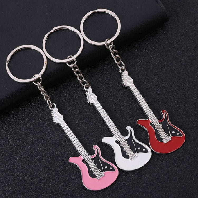 2 PCS Creative Guitar Keychain Metal Musical Instrument Pendant(Black) - Key Rings by buy2fix | Online Shopping UK | buy2fix