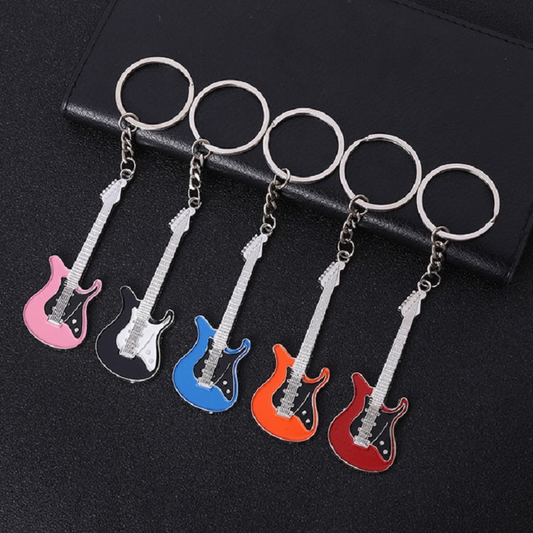 2 PCS Creative Guitar Keychain Metal Musical Instrument Pendant(Blue) - Key Rings by buy2fix | Online Shopping UK | buy2fix