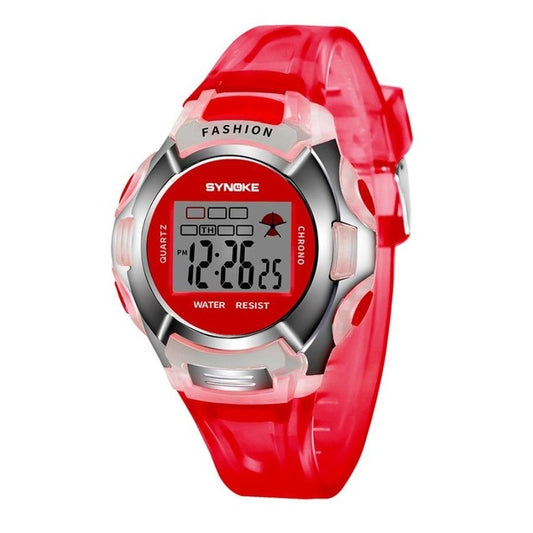 SYNOKE 99329 Waterproof Luminous Sports Electronic Watch for Children(Red) - Sport Watches by SYNOKE | Online Shopping UK | buy2fix