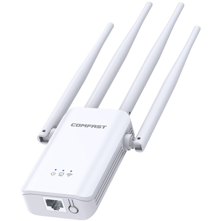 Comfast CF-WR304S 300M 4 Antenna Wireless Repeater High-Power Through-Wall WIFI Signal Amplifier, Specification:UK Plug - Broadband Amplifiers by Comfast | Online Shopping UK | buy2fix