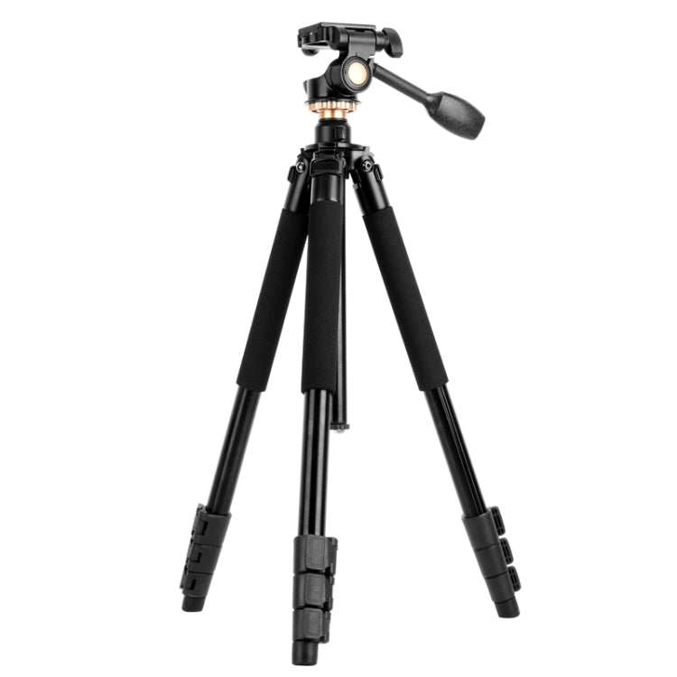 Q338 4-Section Folding Legs Live Broadcast Aluminum Alloy Tripod Mount With Three-dimensional Head - Camera Accessories by buy2fix | Online Shopping UK | buy2fix