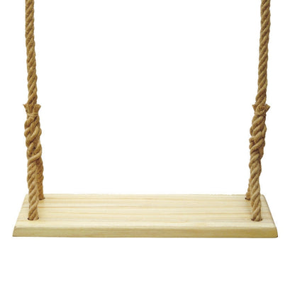 Outdoor Swing Indoor Balcony Children Adult Solid Wood Swing, Style:Hemp Rope(60x18 cm) - Toy Sports by buy2fix | Online Shopping UK | buy2fix