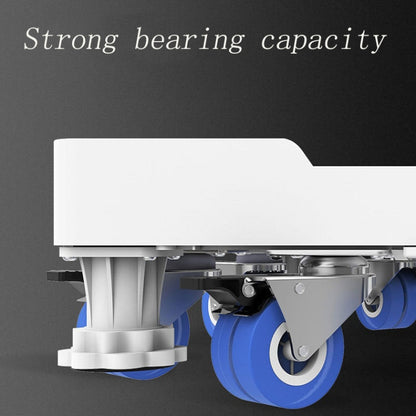 Double Tubes 4 Wheels + 4 Legs Adjustable Stainless Steel Refrigerator Bracket Washing Machine Base Bracket - Home & Garden by buy2fix | Online Shopping UK | buy2fix