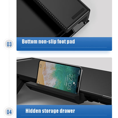 AP2002-2-A Display Increase Rack Notebook Storage BracketOlmaster, Style:Plus Storage Box - Computer & Networking by buy2fix | Online Shopping UK | buy2fix