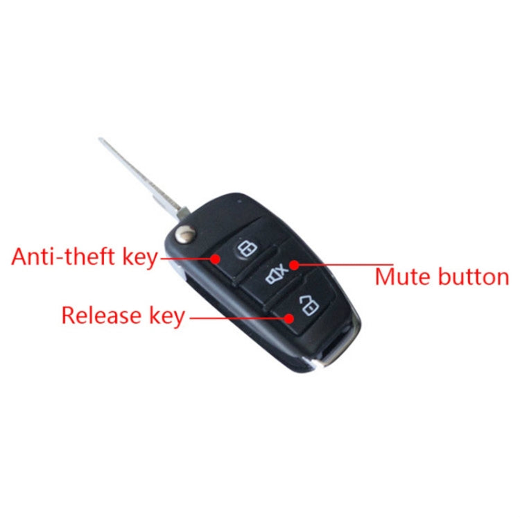 2 Set Universal Sound And Light Car Alarm 12V Vehicle Alarm System Bullet Key Remote Control - Security Alarm System by buy2fix | Online Shopping UK | buy2fix