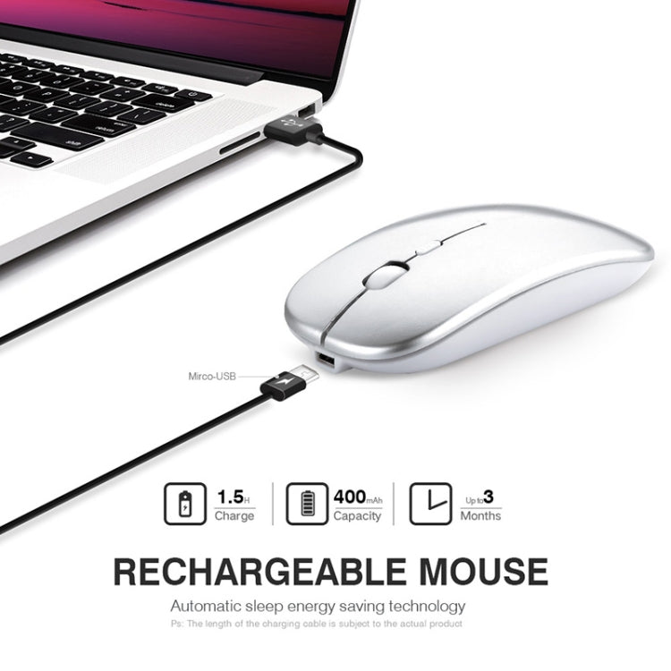 Inphic PM1 Office Mute Wireless Laptop Mouse, Style:Battery Display(Magic Black) - Wireless Mice by Inphic | Online Shopping UK | buy2fix