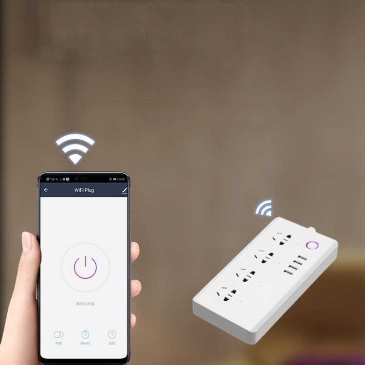 Home Office Wifi Mobile Phone Remote Control Timer Switch Voice Control Power Strip, Line length: 1.5m(EU Plug) - Consumer Electronics by buy2fix | Online Shopping UK | buy2fix