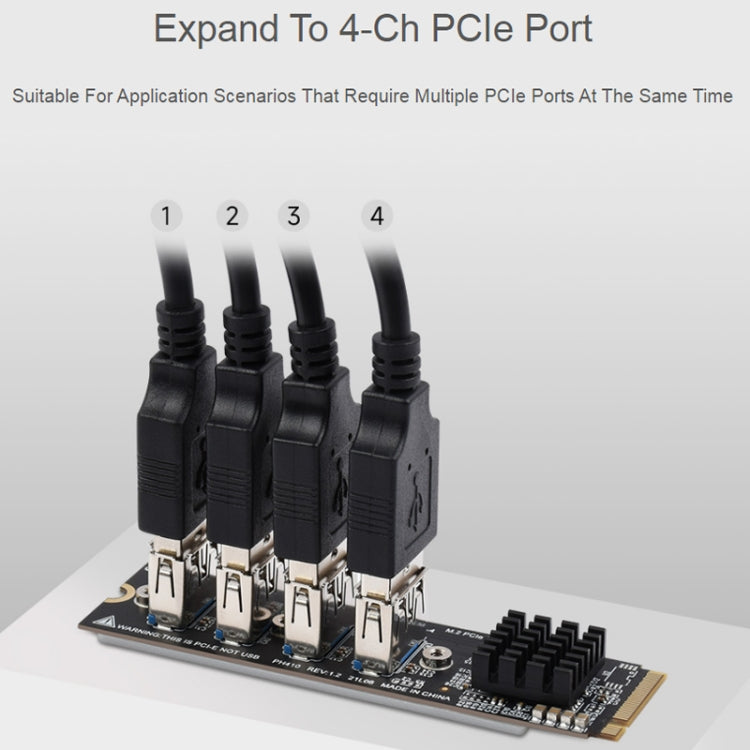 Waveshare 23316 M.2 to PCIe 4-Ch Expander, Using With PCIe X1 to PCIe X16 -  by Waveshare | Online Shopping UK | buy2fix