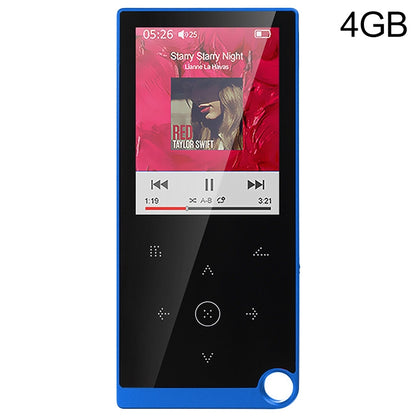 E05 2.4 inch Touch-Button MP4 / MP3 Lossless Music Player, Support E-Book / Alarm Clock / Timer Shutdown, Memory Capacity: 4GB without Bluetooth(Blue) - Consumer Electronics by buy2fix | Online Shopping UK | buy2fix