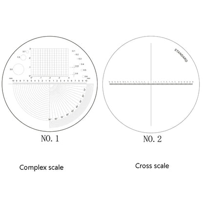 8 LED Lights 3 Groups Of Optical Glass HD With Scale 10 Times Magnifying Glass, Specification: Cross Scale Board - Consumer Electronics by buy2fix | Online Shopping UK | buy2fix