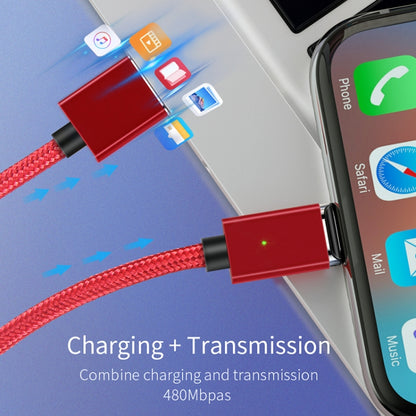 2 PCS ESSAGER Smartphone Fast Charging and Data Transmission Magnetic Cable with USB-C / Type-C Magnetic Head, Cable Length: 1m (Red) - Mobile Accessories by buy2fix | Online Shopping UK | buy2fix