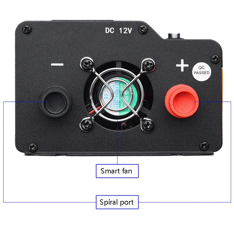 XUYUAN 3000W Car Inverter LED Colorful Atmosphere Light 4 USB Charging Converter, Specification: 12V-220V - Modified Square Wave by buy2fix | Online Shopping UK | buy2fix