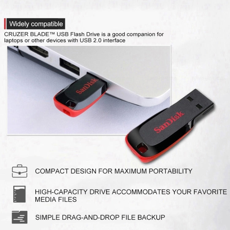 SanDisk CZ50 Mini Office USB 2.0 Flash Drive U Disk, Capacity: 32GB - USB Flash Drives by SanDisk | Online Shopping UK | buy2fix