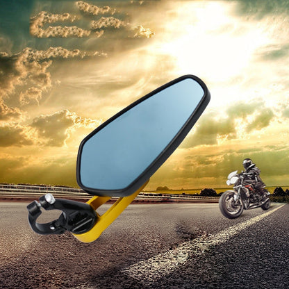 Electric Bike Motorcycle Modified Reversing Retro Rearview Handle Mirror All Aluminum Reflective Rearview Mirror(Silver) - Side Mirrors by buy2fix | Online Shopping UK | buy2fix