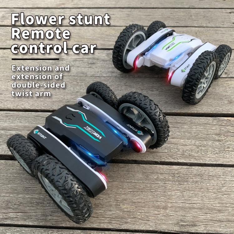 1:24 2.4G Flowering Stunt Car RC Double Deformation Remote Control Car Twisting Rotating Toy Car(Black) - RC Cars by buy2fix | Online Shopping UK | buy2fix