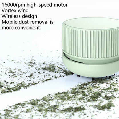 Portable Handheld Desktop Vacuum Cleaner Home Office Wireless Mini Car Cleaner, Colour: Sky White Battery - Mini Vacuum Cleaner by buy2fix | Online Shopping UK | buy2fix