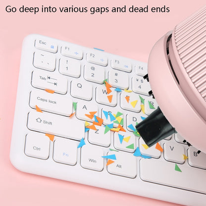 Portable Handheld Desktop Vacuum Cleaner Home Office Wireless Mini Car Cleaner, Colour:  Coral Pink USB Charging - Mini Vacuum Cleaner by buy2fix | Online Shopping UK | buy2fix