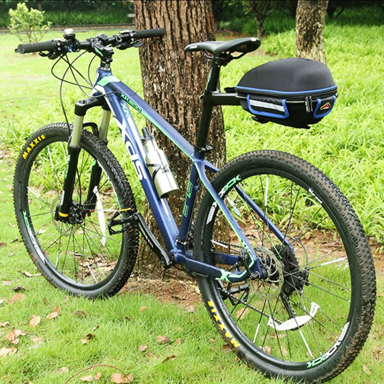 West Biking  Bicycle Shelf Mountain Road Bike Big Capacity Bag Riding Shelf Hard Shell Tail Bag  With Rain Cover(Blue) - Bicycle Bags by West Biking | Online Shopping UK | buy2fix