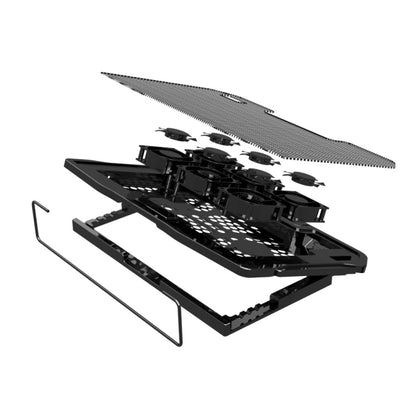 NUOXI H9 Notebook Radiator Computer Base Fan Bracket Pad(Black) - Computer & Networking by NUOXI | Online Shopping UK | buy2fix