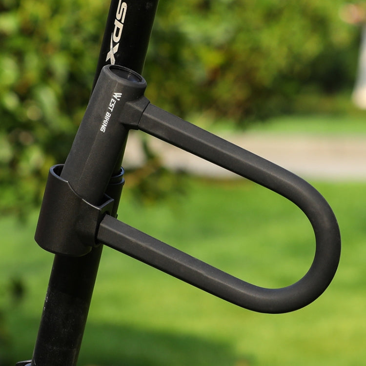 West Biking Bike Lock Motorcycle Wire Lock Anti-Hydraulic Pressure Cut Anti-Theft Lock, Specification: U-shaped Lock - Bicycle Locks & Bicycle Pumps by WEST BIKING | Online Shopping UK | buy2fix