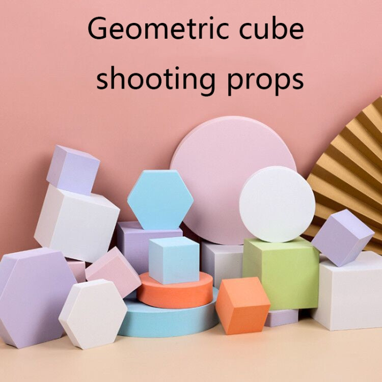 8 PCS Geometric Cube Photo Props Decorative Ornaments Photography Platform, Colour: Large White Square - Camera Accessories by buy2fix | Online Shopping UK | buy2fix