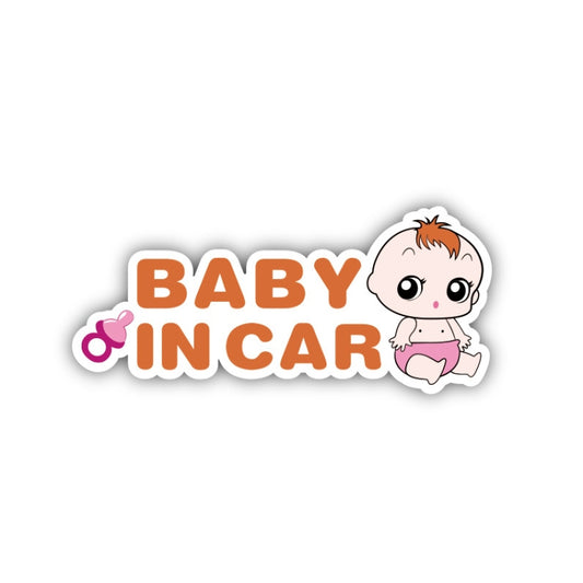 10 PCS There Is A Baby In The Car Stickers Warning Stickers Style: CT203 Baby J Girl Magnetic Stickers - Warning Sticker by buy2fix | Online Shopping UK | buy2fix