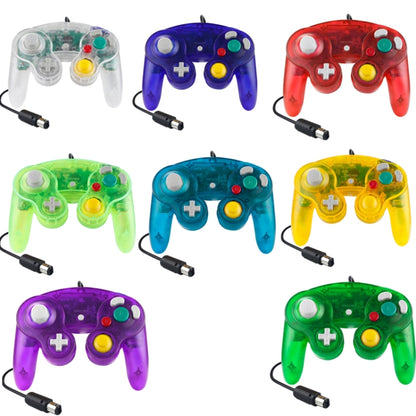 5 PCS Single Point Vibrating Controller Wired Game Controller For Nintendo NGC(Transparent Purple) - Gamepads by buy2fix | Online Shopping UK | buy2fix