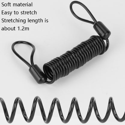 5 PCS Bicycle Portable Reminder Rope Motorcycle Helmet Anti-Theft Spring Rope Travel Wire Rope(Black) - Others by buy2fix | Online Shopping UK | buy2fix