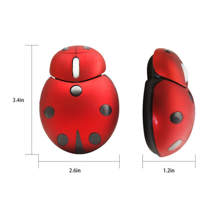 CM0184 3000 DPI 3-keys Mini Ladybug 2.4G Wireless Mouse Personalized Wireless Mouse(Red) - Wireless Mice by buy2fix | Online Shopping UK | buy2fix