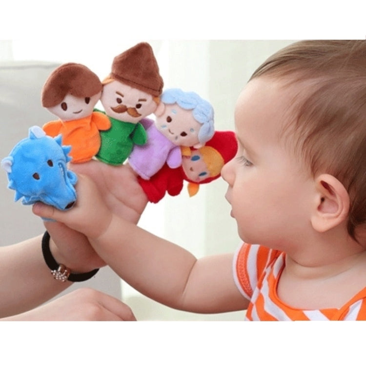 Animal Finger Dolls Plush Toys For Preschool Education, Height: 7.5cm(5 PCS/Set Little Grizzlies+Story Card) - Soft Toys by buy2fix | Online Shopping UK | buy2fix