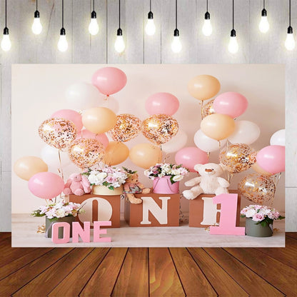 2.1m x 1.5m One Year Old Birthday Photography Background Cloth Birthday Party Decoration Photo Background(581) - Camera Accessories by buy2fix | Online Shopping UK | buy2fix