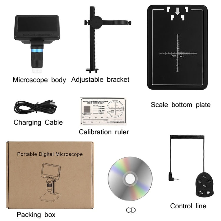 5 Inch Electron Microscope 1080P HD USB Repair Inspection Magnifying Glass - Digital Microscope by buy2fix | Online Shopping UK | buy2fix