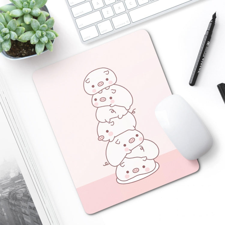 6 PCS Non-Slip Mouse Pad Thick Rubber Mouse Pad, Size: 21 X 26cm(Pig Dumplings) - Mouse Pads by buy2fix | Online Shopping UK | buy2fix