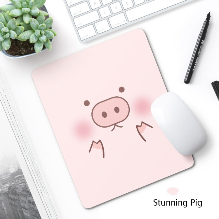 6 PCS Non-Slip Mouse Pad Thick Rubber Mouse Pad, Size: 21 X 26cm(Stunning Pig) - Mouse Pads by buy2fix | Online Shopping UK | buy2fix