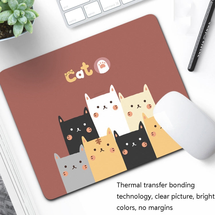 6 PCS Non-Slip Mouse Pad Thick Rubber Mouse Pad, Size: 21 X 26cm(Cute Kitten) - Mouse Pads by buy2fix | Online Shopping UK | buy2fix